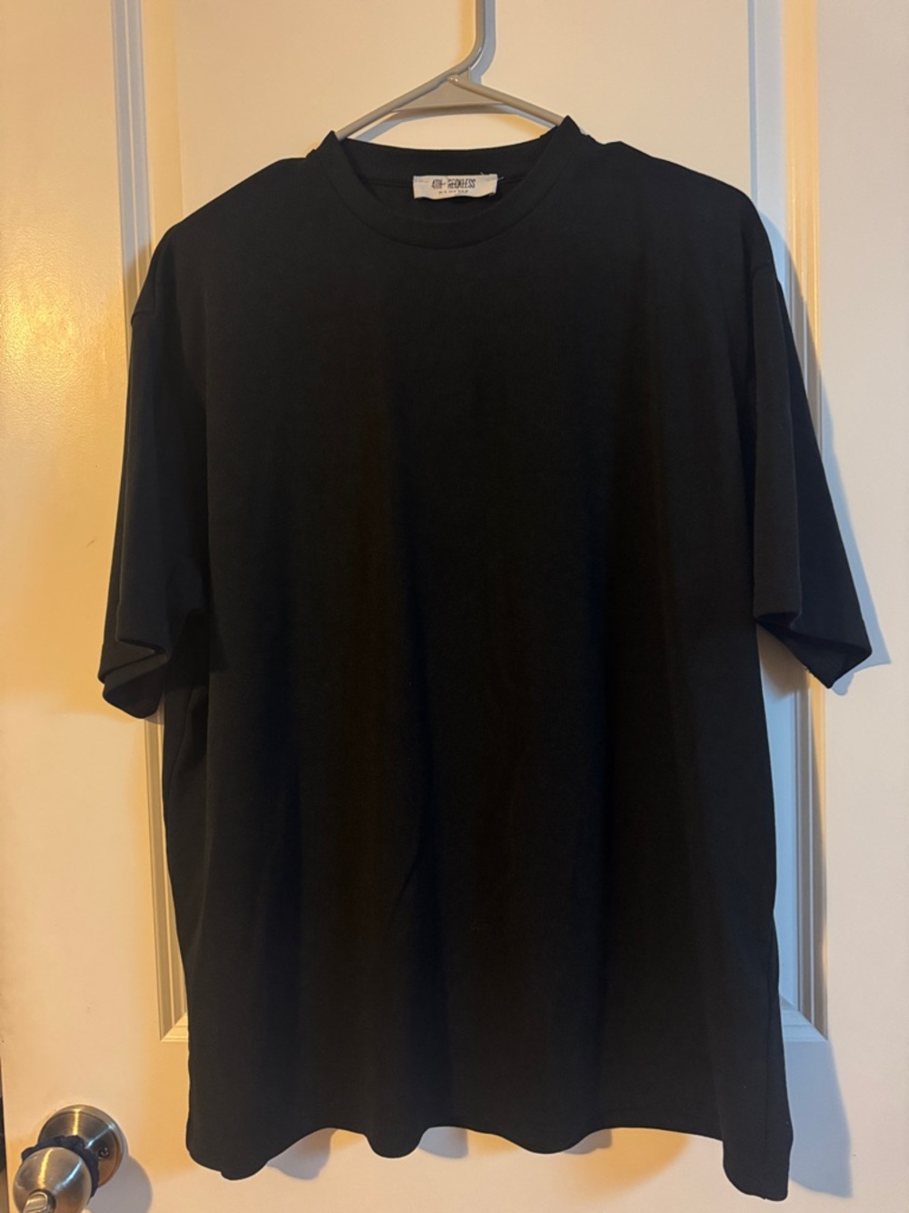 4th + reckless men’s solid black casual M short‎ sleeve shirt